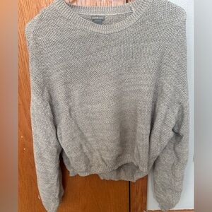 Charlotte Russe gray, long sleeve sweater, size small, used good condition